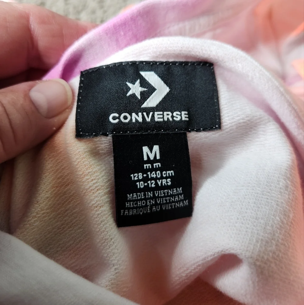 Converse M Girl's All Over Print Tie-Dye Boxy Hoodie (Big Kids) Size M